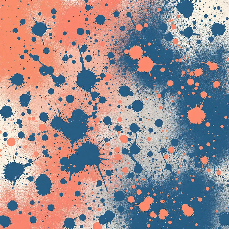 Seamless abstract splatter red pattern tile
