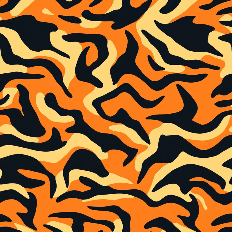 Seamless animal tiger orange pattern tile
