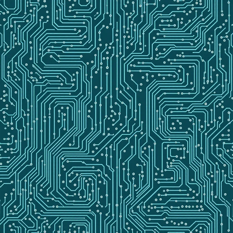 Seamless tech circuit green pattern tile