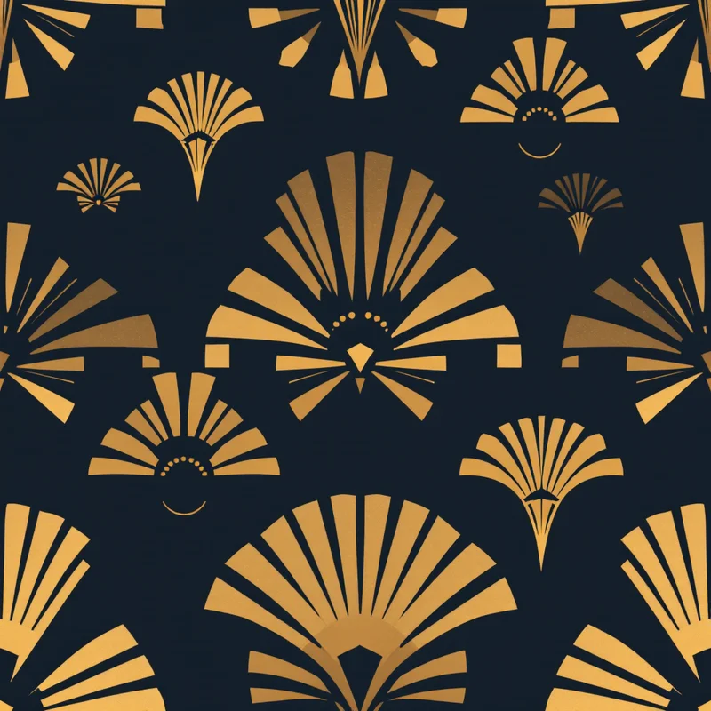 Seamless vintage artdeco gold pattern tile